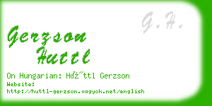 gerzson huttl business card